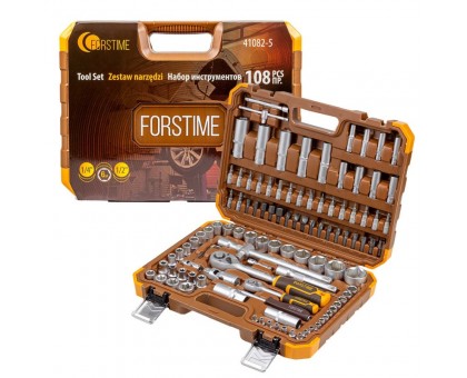Набор инструмента 108пр. 1/2'',1/4''(6гр.)(4-32мм) FORSTIME FT-41082-5