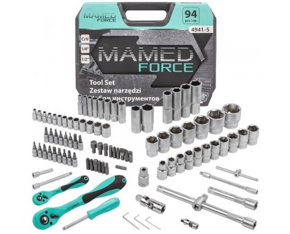 Набор инструментов PROFI 94пр. 1/4'',1/2''(6гр)(4-32мм) MAMEDFORCE MF-4941-5