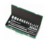 Набор головок 1/2" 8-32мм 24предм. 6гр. метал.кейс TOPTUL (GCAD2403)