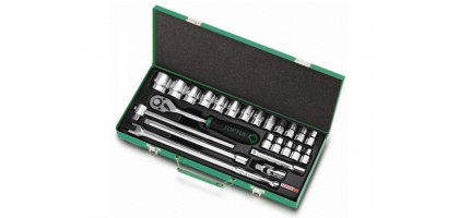 Набор головок 1/2" 8-32мм 24предм. 6гр. метал.кейс TOPTUL (GCAD2403)