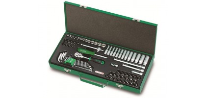 Набор головок, ключей и бит 1/4" 72предм. 6гр. метал.кейс TOPTUL (GCAD7202)