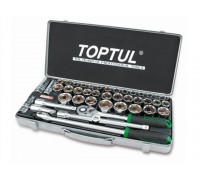 Набор головок 1/2" 8-32мм 43предм. 6гр. метал.кейс (GCAD4303) (TOPTUL)