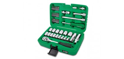Набор головок и бит 45предм. 3/8" 12гр. TOPTUL (GCAI4503) (поверхность матовая)