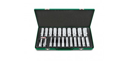 Набор головок 1/2" глубокие 8-32мм 22предм. 6гр. метал.кейс TOPTUL (GAAD2202)