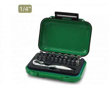 Набор головок и бит MINI 30предм. 1/4" TOPTUL (GABW3001)