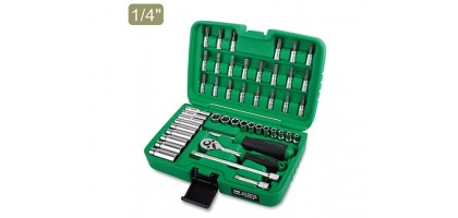 Набор головок 1/4" 4-13мм 46предм. 6гр. TOPTUL (GCAI4601)