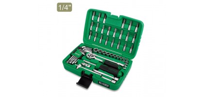 Набор головок и ключей 51предм. 1/4" 6гр. TOPTUL (GCAI5102)