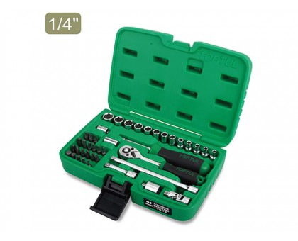 Набор головок 1/4" 4-14мм 41предм. 6гр. TOPTUL (GCAI4102)